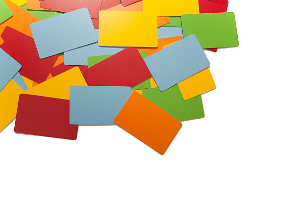 istock Colourful credit cards on white 182769644