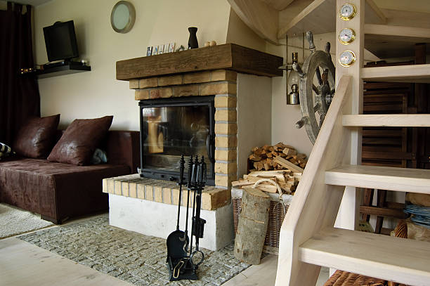 istock Living Room with Fireplace 182769948