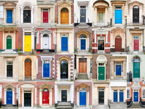 Thirty-two colourful British doors from the past few centuries. Full resolution is 300dpi.