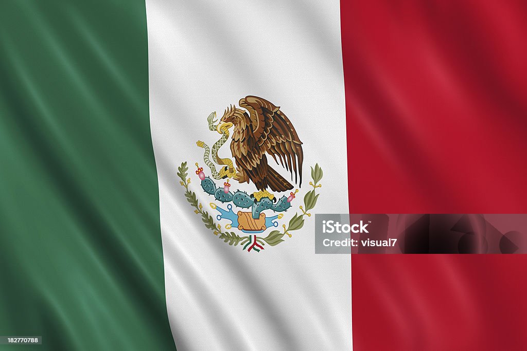 Mexikanische Flagge - Lizenzfrei Bildhintergrund Stock-Foto