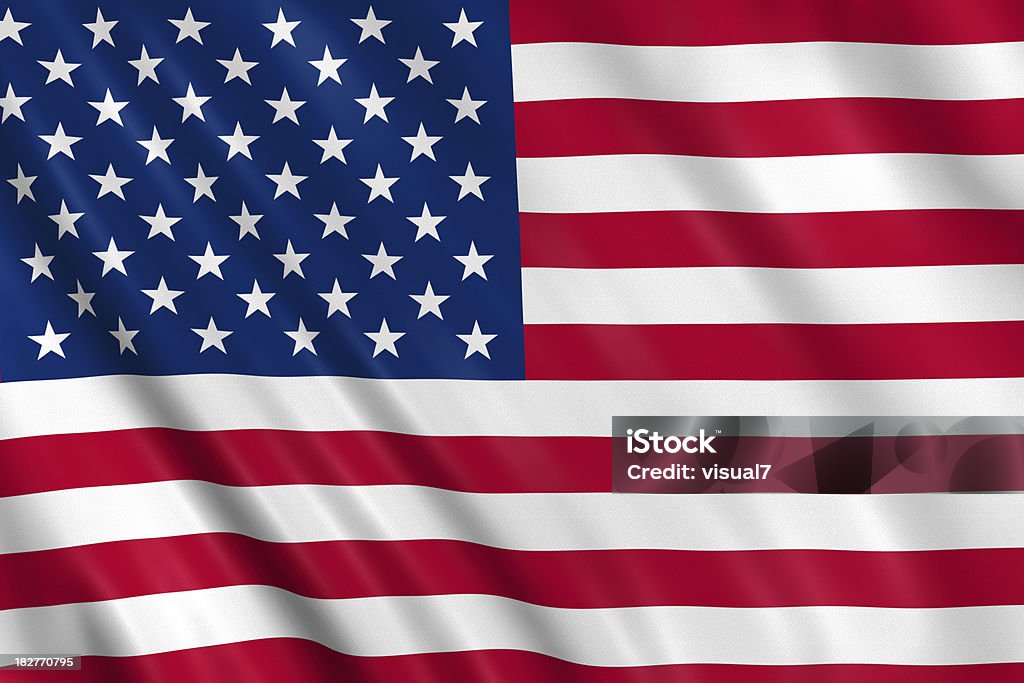 Bandiera usa - Foto stock royalty-free di Bandiera
