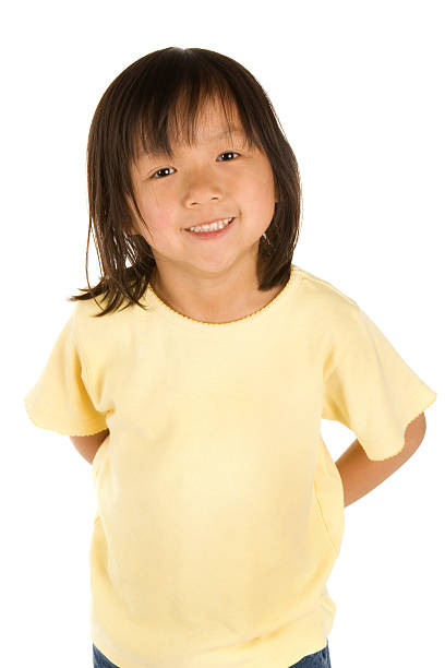 istock Chinese preschooler wearing blank tshirt 182771131