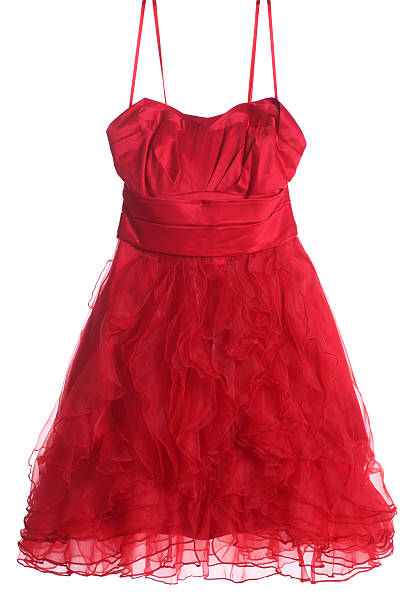 istock Red Prom Dress on White 182771938