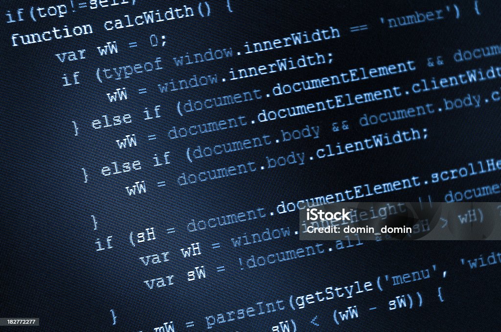 Javascript Lcd Program Code Html And Javascript On Lcd Screen Stock Photo - Download ...