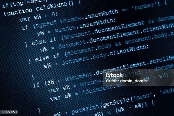 Program Code Html And Javascript On Lcd Screen Stock Photo - Download ...