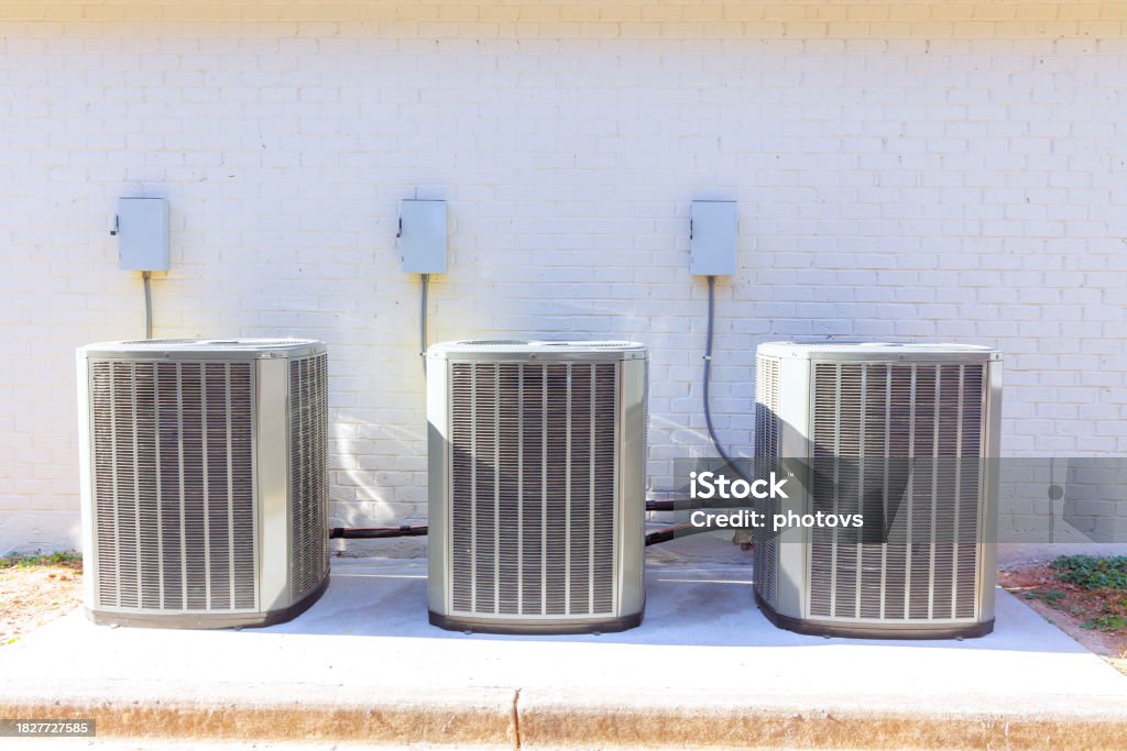 There Is An Outdoor Air Conditioning System Units Installed On Exterior