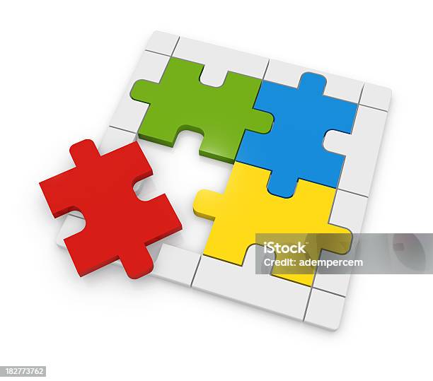 Puzzle Series Stockfoto und mehr Bilder von Puzzleteil - Puzzleteil, Freundschaftliche Verbundenheit, Weißer Hintergrund