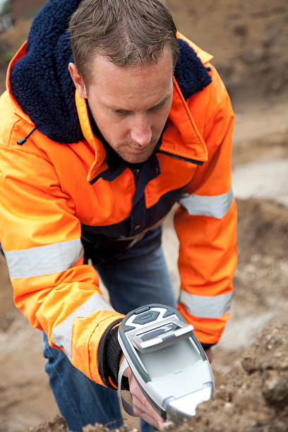 istock Analysing the soil with HXRF and taking samples, environmetal research. 182773967
