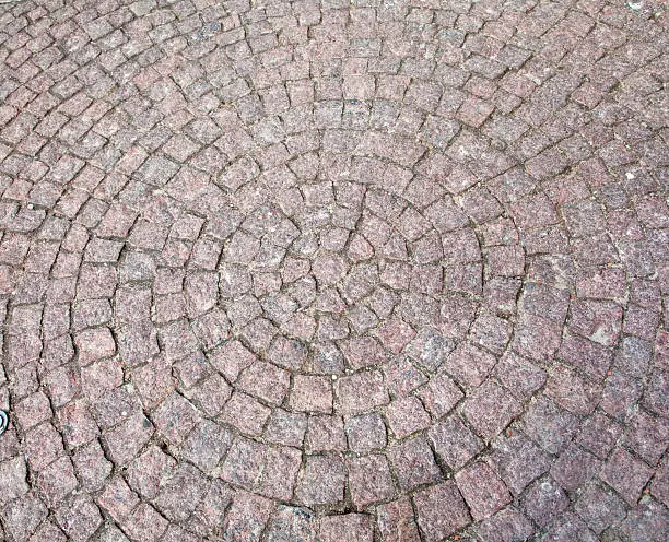 Pavingstones set in a circle. Copy space.See also my LB;