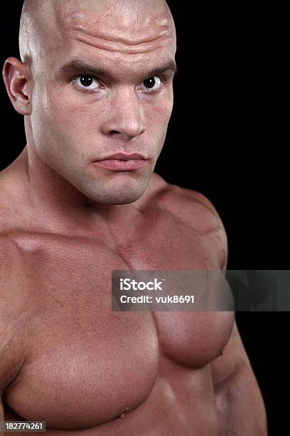 Starke Männliche Porträt Stockfoto und mehr Bilder von Anaerobes Training - Anaerobes Training, Blick in die Kamera, Bodybuilding