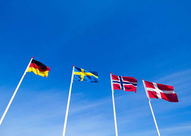 istock Flags of Germany, Sweden, Norway and Denmark 182774355