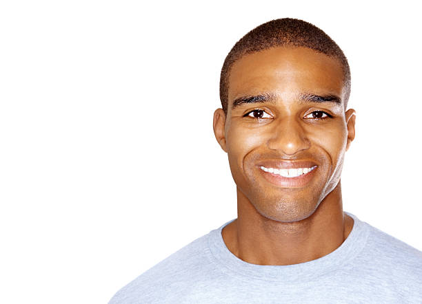 istock Happy African American guy against white 182774709