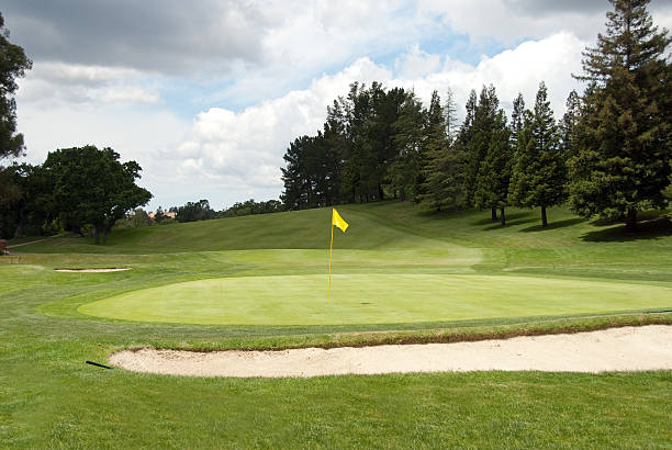 istock Golf Course with Green and Sand Trap 182775094