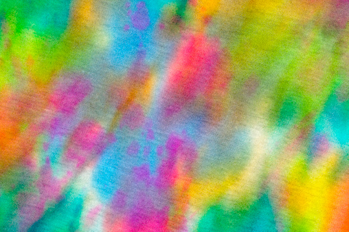 A background or texture made from a tie dyed fabric.