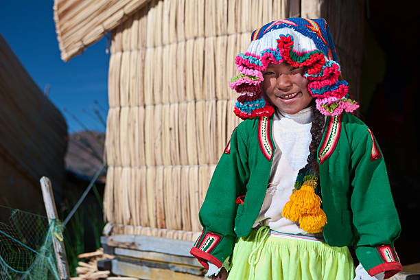 istock Uros child on floating island 182775395