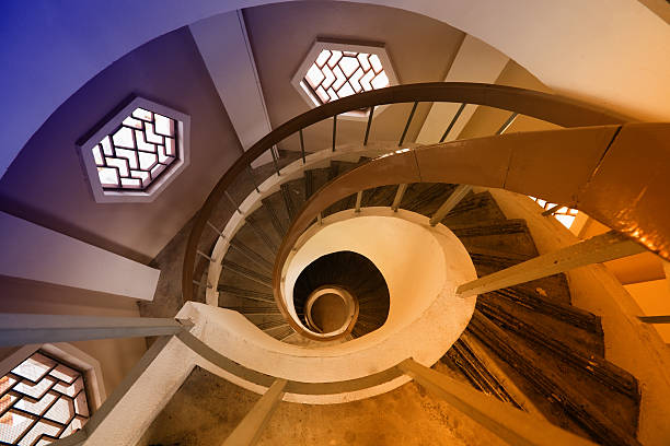 Oriental Spiral staircase stock photo