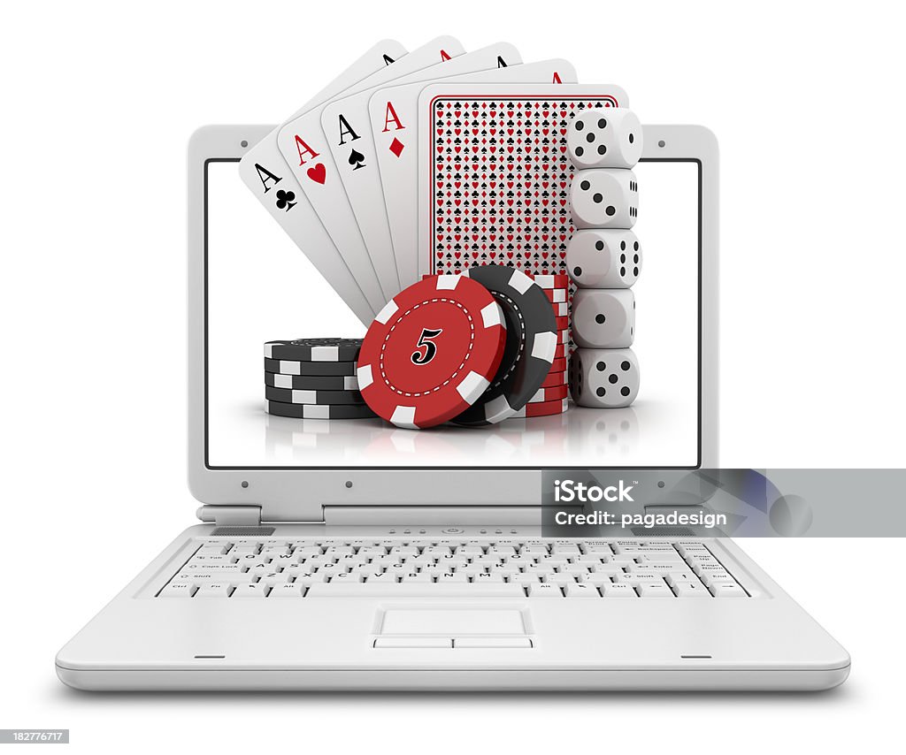 Hazard rzeczy w laptopie - Zbiór zdjęć royalty-free (As)