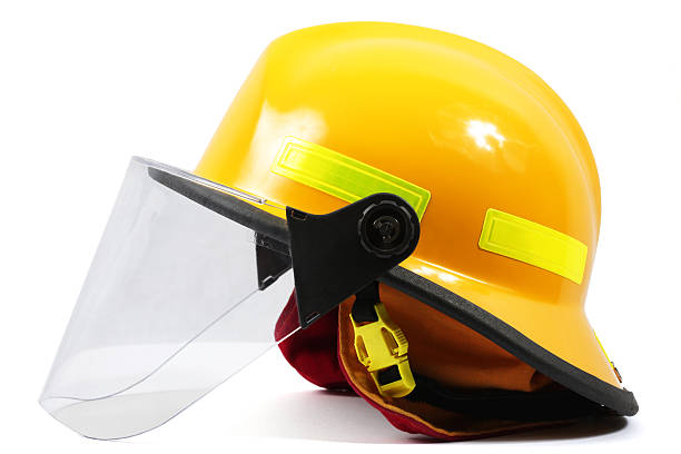 Firefighter's helmet stock photo