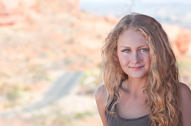 istock Young beautiful woman with blue eyes - VI 182777578