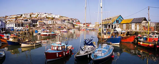 "Fishing village of Mevagissey in Cornwall, England"