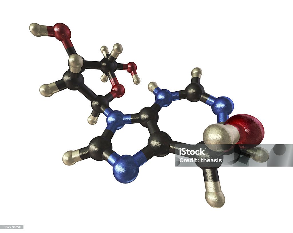 Pentostatina modello - Foto stock royalty-free di Atomo