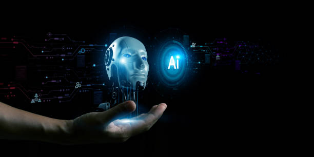 istock Chat with AI or Artificial Intelligence. Young businessman chatting with a smart AI or artificial intelligence using an artificial intelligence chatbot developed by OpenAI. 1827784334