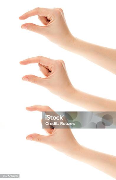Hand Sign Small Middle Big Stock Photo - Download Image Now - Small, Holding, Human Hand