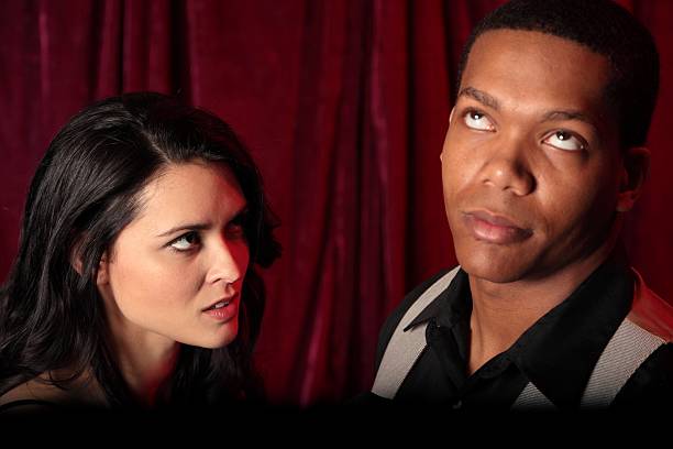 istock Angry Woman and Rolling Eyed Man 182779454