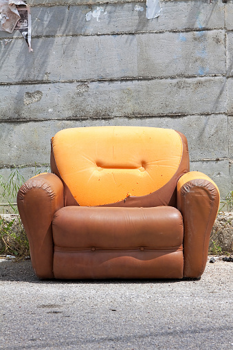 Abandoned armchair