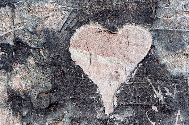 istock Shaped Heart on the rock 182779829