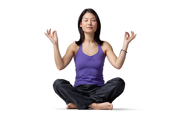 istock People: Asian Woman in Lotus Position 182779944