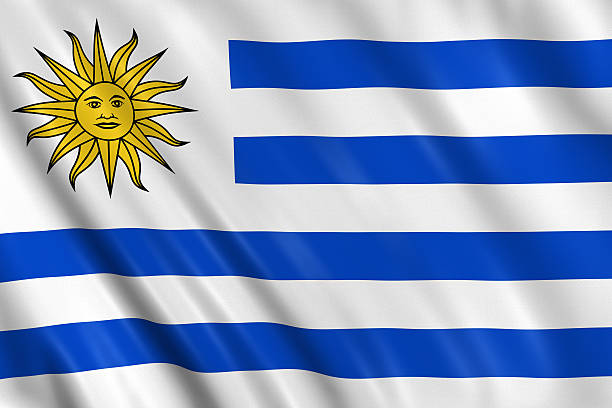 bandera de uruguay - uruguay fotografías e imágenes de stock