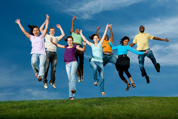istock Excited mutli ethnic young adults 182781067