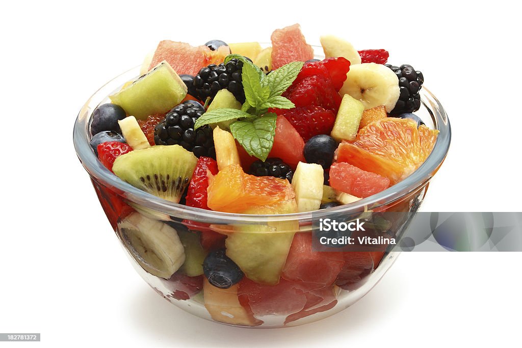 Fruit Salad. Mix of different fruits isolated on white.More of this series: Fruit Salad Stock Photo