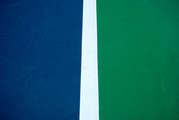 istock Tennis court boundary lines 182781857