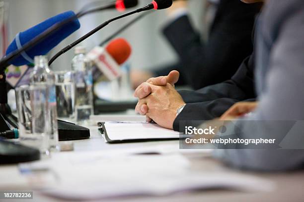 Presentation Stock Photo - Download Image Now - Press Conference, 30-39 Years, Adult