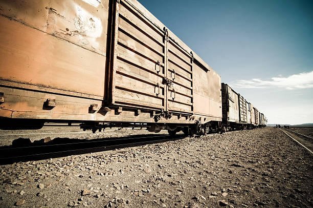 Close up of the railway tracks for transporting coal