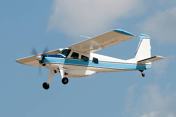 istock bush plane Helio H295 Courier flying 182782834