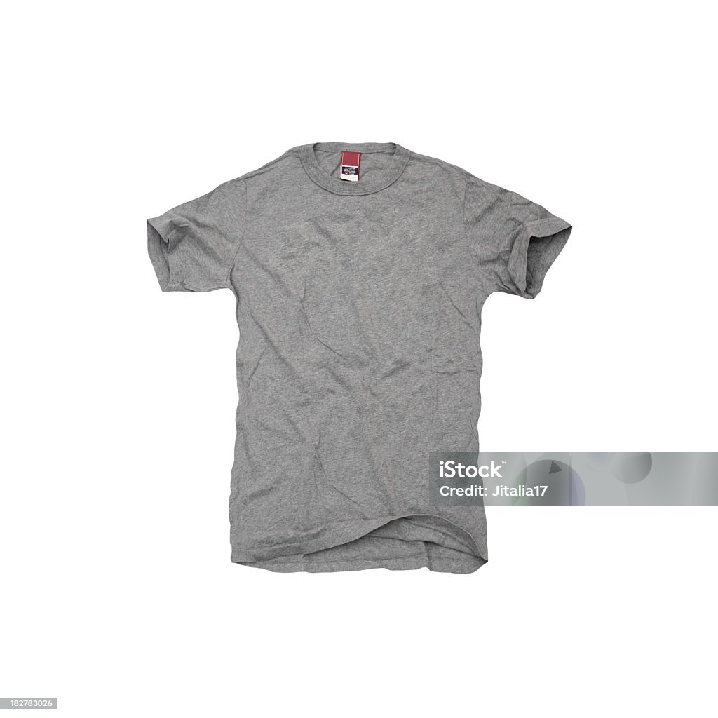 Cinza t-Shirt em branco branco fundo - Royalty-free T-Shirt Foto de stock