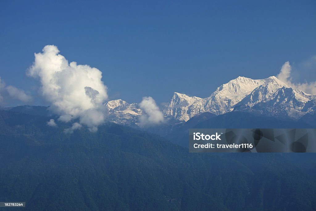 Monte Kanchendzonga o Kangchenjunga - Foto stock royalty-free di Alba - Crepuscolo