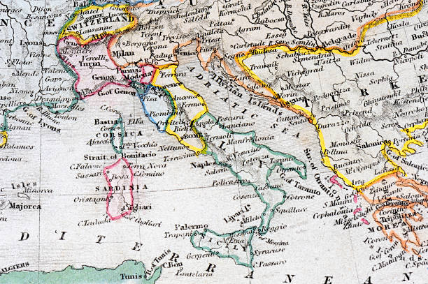 istock Detail of an Old Map 182783305