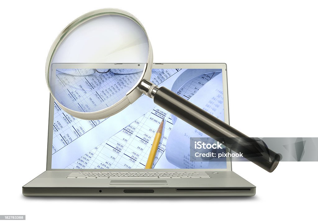 File Data Inspection Data Inspection Stock Photo - Download Image Now - Computer, Financial ...
