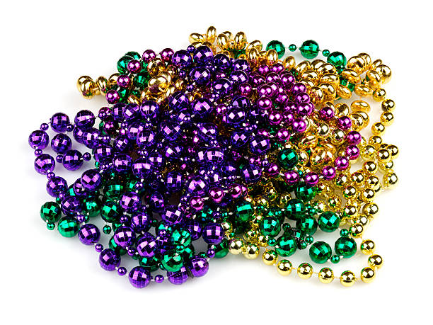 istock Mardi Gras beads isolated on white 182783490