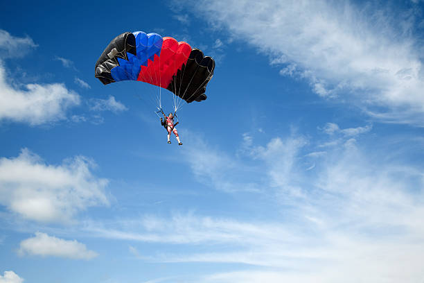 istock Parachutist in the air 182783551