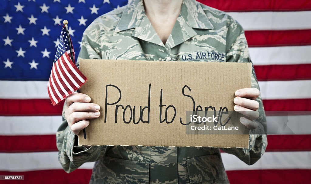 Orgulhoso para serviço militar - Royalty-free 4 de Julho Foto de stock