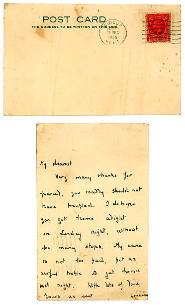 istock Both sides of a postcard from Sidcup, Kent, 1936 182784179