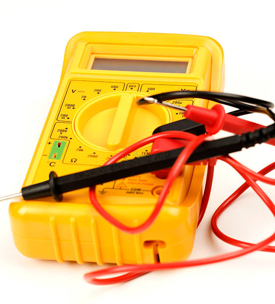 Electricians multimeter An electricians multimeter.Here are similar images. cable tester stock pictures, royalty-free photos & images