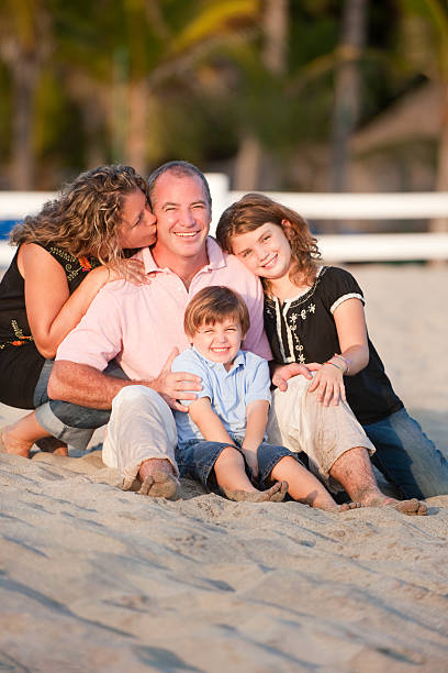 istock Young and cheerful family 182784498