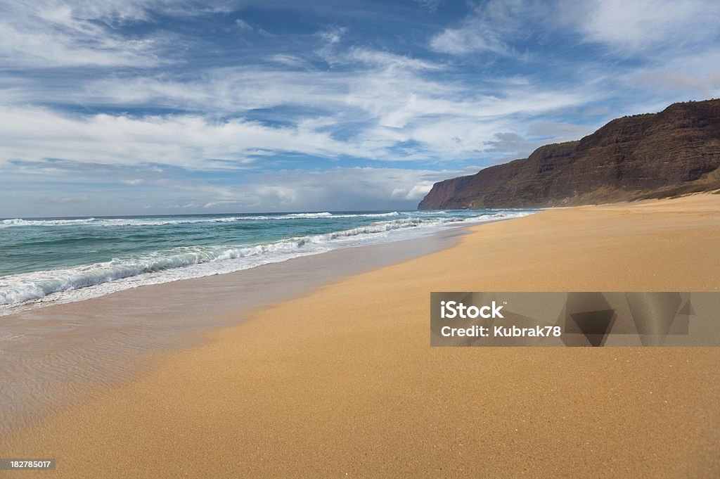 Polihale Beach sull'isola di Kauai, Hawaii - Foto stock royalty-free di Acqua