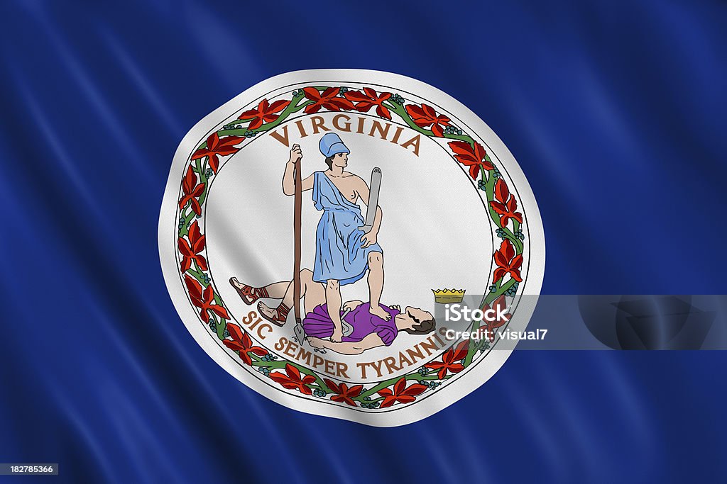 Drapeau de l'État de Virginie - Photo de Virginie - État des États-Unis libre de droits